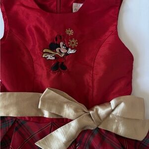 Disney Store Minnie Mouse Dress with Gold Bow